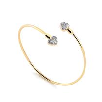 Bracelete Com Corações Zircônia Folheado A Ouro 18k Bracelete Com Corações Zircônia Folheado A Ouro 18k