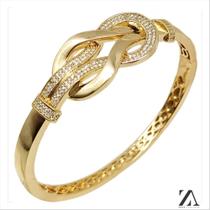 Bracelete com Micro Zircônia Formato Infinito Bracelete com Micro Zircônia Formato Infinito