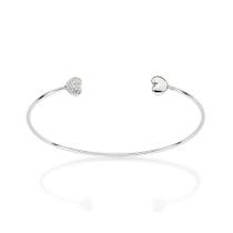 Bracelete coração de prata 925 BRANCO 850072 Rommanel