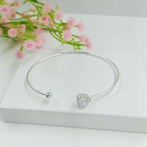 Bracelete Coração Folheado a Prata 80077