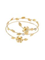Bracelete de braço dourado com flores e folhas MakeMeChic Bracelete de braço dourado com flores e folhas MakeMeChic