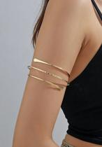 Bracelete de Braço Regulável Folheado Elegância e Estilo Bracelete de Braço Regulável Folheado Elegância e Estilo