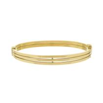 Bracelete De Ouro 18k Pulseira Grossa 3 Fios