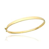 Bracelete De Ouro Maciço 10k Masculino 4mm 20cm Pulseira Lisa Grossa