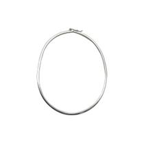 Bracelete de Prata 925 Oval com Fio Quadrado - 1,5mm