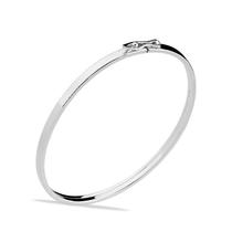 Bracelete de Prata Rígido Fio Quadrado 3.5 mm - Prata 925