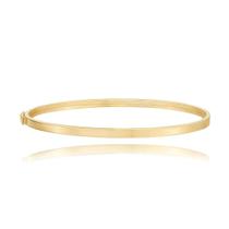 Bracelete Delicado de Ouro 18k Liso 19cm Feminino de Ouro Puro