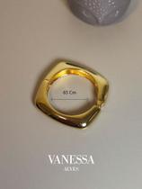 Bracelete Designer Quadrado Dourado Pulseira de Aço inoxidável com Fecho de Mola