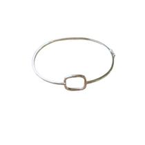 Bracelete destaque Quadrado em Prata 925