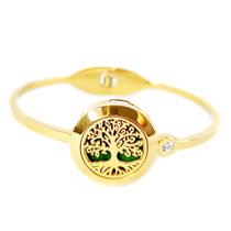 Bracelete Difusor Árvore da Vida - DOURADO em AÇO INOXIDÁVEL - ANTIALÉRGICO Bracelete Difusor Árvore da Vida - DOURADO em AÇO INOXIDÁVEL - ANTIALÉRGICO