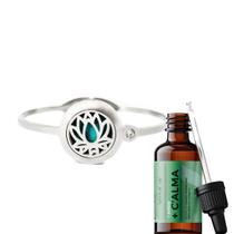 Bracelete Difusor Flor de Lótus + Óleo Essencial +AMOR +C'ALMA