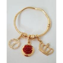 Bracelete Dona 7 Rainha Coroa Rosa Umbanda Candomblé Bracelete Dona 7 Rainha Coroa Rosa Umbanda Candomblé