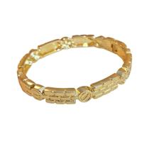 Bracelete Dourado Fino Estilo Correntaria Francesa