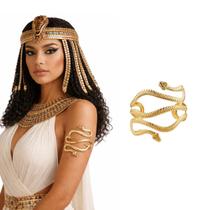 Bracelete Dourado Serpente Egito Cleópatra Bracelete Dourado Serpente Egito Cleópatra