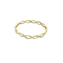 Bracelete Entrelaçado Metade Cravejado Bracelete Entrelaçado Metade Cravejado