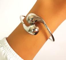 Bracelete Fechado Gotas Aço Inox