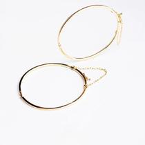 Bracelete Feminino Aro Dourado Com Trava e Pega Ladrão Bracelete Feminino Aro Dourado Com Trava e Pega Ladrão