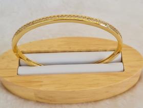 Bracelete Feminino Banhado a ouro 18 k, Cravejado com micro zircônias cod.52751