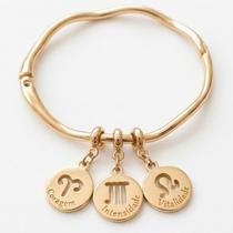 Bracelete Feminino com pingente de signo Áries Escorpião Sagitário Peixes Leão Libra Bracelete Feminino com pingente de signo Áries Escorpião Sagitário Peixes Leão Libra