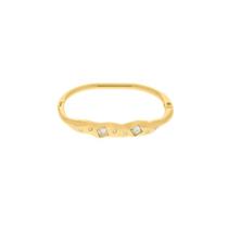 Bracelete Feminino Cravejado Luxo - Banhado a Ouro 18k