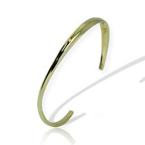 Bracelete Feminino Dourado Fio Torcido Folheado a Ouro