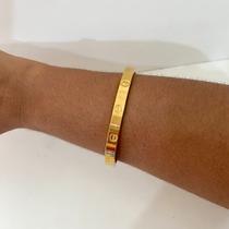 Bracelete Feminino Dourado Inspiração Love Pulseira Elegante Alta Joalheria Simonatto Bracelete Feminino Dourado Inspiração Love Pulseira Elegante Alta Joalheria Simonatto