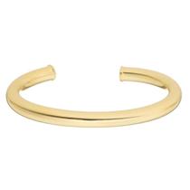 Bracelete feminino folheado a ouro 18k tubo liso joyce