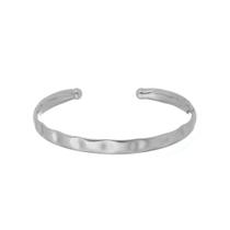 Bracelete feminino folheado em ródio branco trabalhado elise