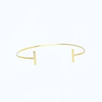 Bracelete Feminino Geométrico Dourado Banhado a Ouro 18 K