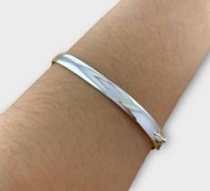 Bracelete Feminino grosso na Prata 925, acompanha Certificado de Garantia