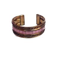Bracelete Feminino Indiano De Metal Dourado