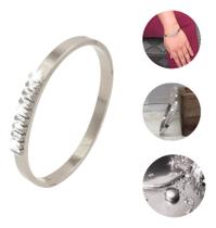 Bracelete Feminino Pedra Zircônia Cravejada Luxo Ouro 18K Prata 925 Pulseira Presente
