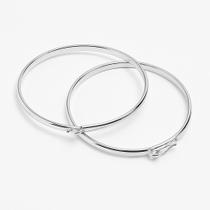 Bracelete Feminino Prata 925 com Fecho Amaré 2mm e 4mm