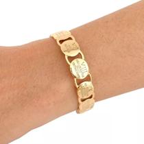 Bracelete Feminino Pulseira 10 Mandamentos Folheado a Ouro