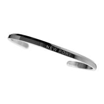 Bracelete Feminino Pulseira Aço Prateado Minimalista New Port Bracelete Feminino Pulseira Aço Prateado Minimalista New Port