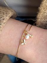 Bracelete Fio Com Espirito Santo Pérola De Água Doce E Figa