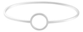 Bracelete Fio Quadrado Forma De Circulo Vazado Prata 925 Bracelete Fio Quadrado Forma De Circulo Vazado Prata 925
