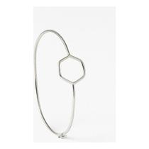 Bracelete Fio Redondo Detalhe Hexagonal Casual 1.5mm