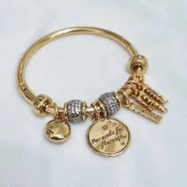 Bracelete Florescer Champanhe Dourado
