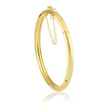 Bracelete Folheado A Ouro Feminino Liso Fosco