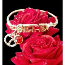 Bracelete Folheado Dona Sete Pombogira Umbanda Candomblé Bracelete Folheado Dona Sete Pombogira Umbanda Candomblé