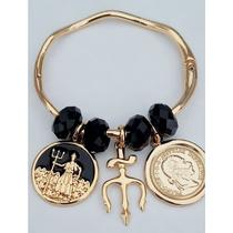 Bracelete Folheado Guardião Exu Umbanda Candomblé