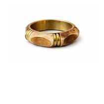 Bracelete Indiano Boho Chic em Osso e Metal 7 cm Bracelete Indiano Boho Chic em Osso e Metal 7 cm