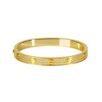Bracelete Inspiração C com Zircônias - Banhado em Ouro 18k Bracelete Inspiração C com Zircônias - Banhado em Ouro 18k