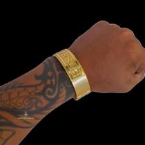 Bracelete Jesus Contorno - 20mm - Banhado a Ouro 18k
