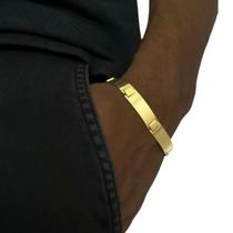Bracelete Liso 10mm - Banhado a Ouro 18k Bracelete Liso 10mm - Banhado a Ouro 18k
