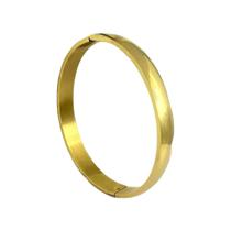 Bracelete Liso 8Mm - Banhado A Ouro 18K