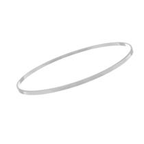 Bracelete Liso Clássico Fechado Banhado a Prata