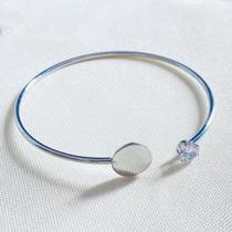 Bracelete Liso com Pedra em Aço Inox Bracelete Liso com Pedra em Aço Inox