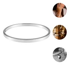 Bracelete Liso Feminino Prata 925 Bracelete Liso Feminino Prata 925